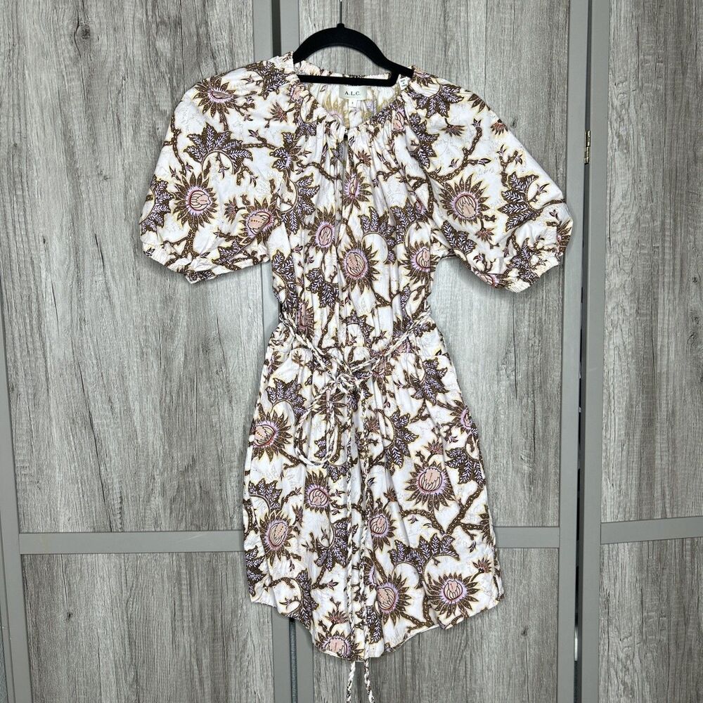 A.L.C. Adelaide Belted Mini Dress Floral Size 4